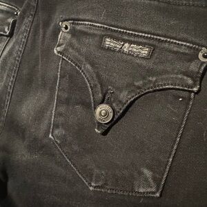 Hudson Jeans Lydia Mid-Rise Skinny Flap Black size 24